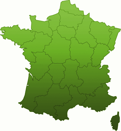 Carte de France des r�gions