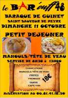 PETIT-DÉJEUNER MANOULS / TÊTE DE VEAU