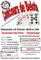 Concours de belote 14 février 2016, Gymnase des Pies Sassenage (38)