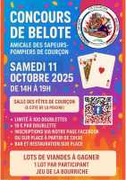 Concours de belote - Amicale Sapeurs Pompiers de Cour?on