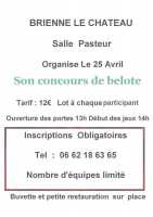 Concours de belote Brienne-le- Chateau