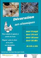Atelier décoration sur céramique