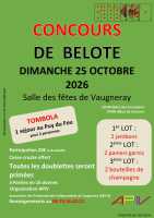 Concours de belote de l'Association des Professionnels indépendants de vaugneray