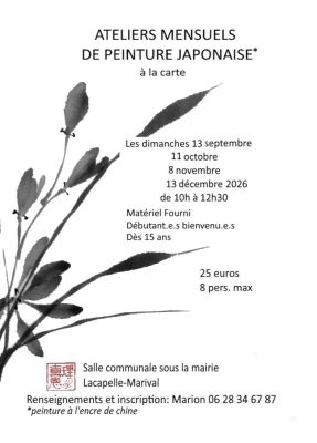 Ateliers d'Initiation à la Peinture Japonaise à Lacapelle-Marival