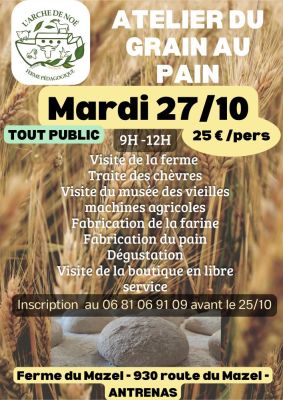 Atelier du grain au pain à Antrenas