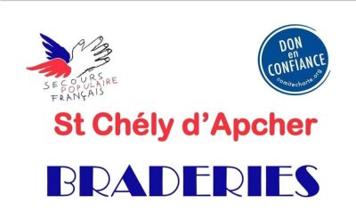 Braderie du secours populaire à Saint-Chély-d'Apcher