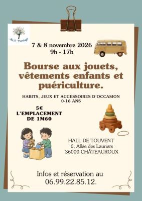Bourse aux jouets, vêtements enfants et article de puériculture à Châteauroux