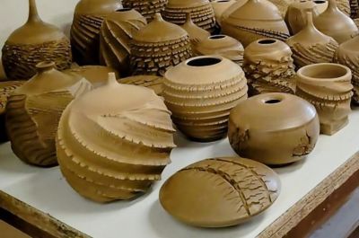 Visite de l'atelier Au fil de la Terre à Kruth