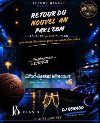 Réveillon Saint-Sylvestre - dîner dansant pour les 90 ans de l'EBM à Mirecourt