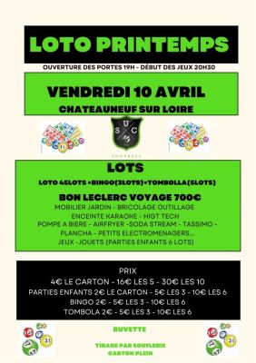 Loto printemps à Châteauneuf-sur-Loire