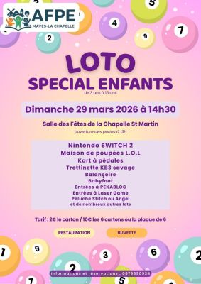 Loto sp?cial enfants à La Chapelle-Saint-Martin-en-Plaine