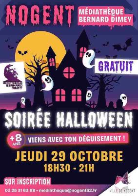 Soirée Halloween à la Médiathèque Bernard Dimey à Nogent