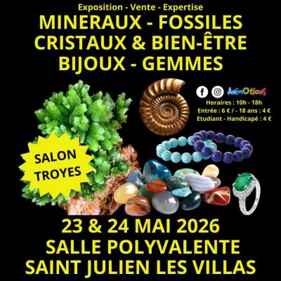 2?me Salon Min?raux Fossiles Cristaux & Bien-?tre Bijoux et Gemmes de Troyes à Saint-Julien-les-Villas