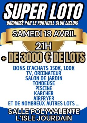 Loto du Football Club Lislois à L'Isle-Jourdain