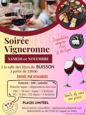 Soirée vigneronne à Le Buisson