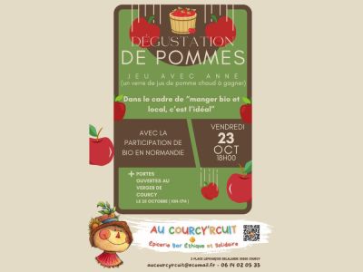 Dégustation de pommes à Courcy