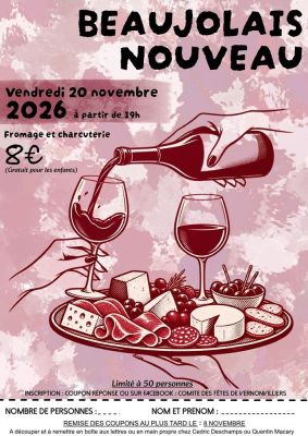 Soirée Beaujolais Nouveau à Vernonvilliers