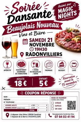 Soirée dansante Beaujolais nouveau à Radonvilliers