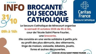 Braderie du secours catholique à Mirecourt