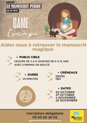 Escape game en famille : à la recherche du Manuscrit perdu ! à Rignac