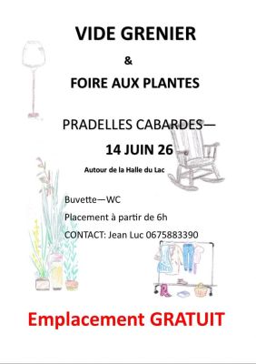 Vide grenier et foire aux plantes à Pradelles-Cabardès