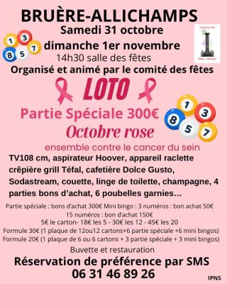Loto Spécial Octobre Rose à Bruère-Allichamps