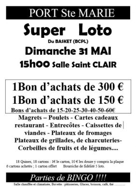 Loto du Basket à Port-Sainte-Marie