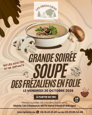 Soirée soupes à Saint-Frézal-d'Albuges