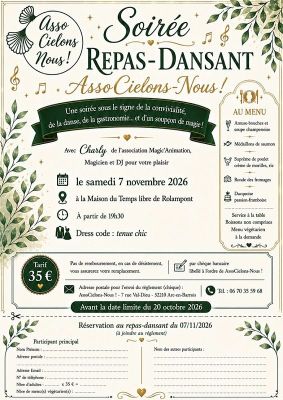 Soirée Repas Dansant à Rolampont