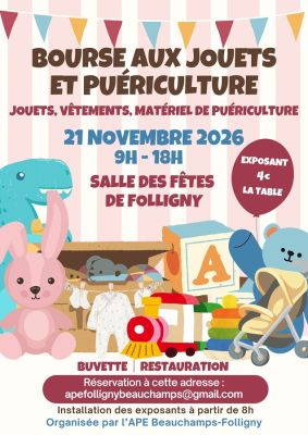 Bourse aux jouets et puériculture à Folligny