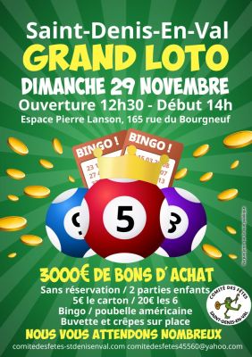 Grand loto à Saint-Denis-en-Val