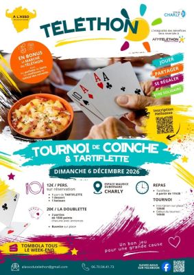 Tournoi de Coinche du Téléthon à Charly