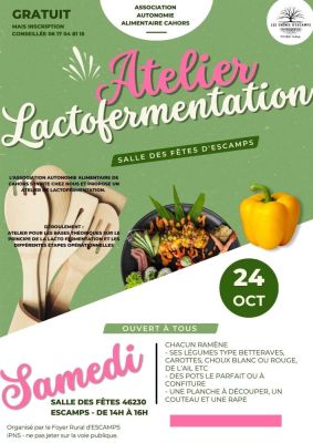 Atelier Lactofermentation à Escamps