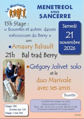 Stage et bal des musiques du Berry à Ménétréol-sous-Sancerre