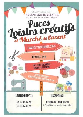 4ème Puces Créatives Loisirs Créatifs & Marché de l'Avent à Nogent-le-Rotrou