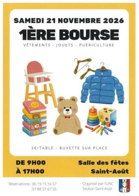 Bourse aux vêtements, jouets et puériculture à Saint-Août