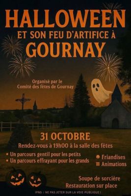 Halloween et son feu d'artifice à Gournay