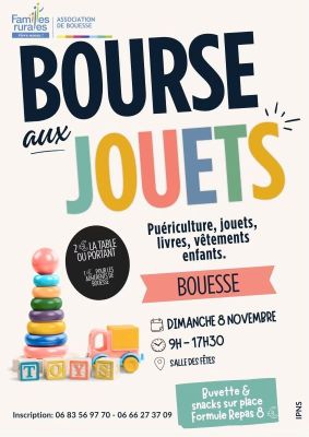 Bourse aux jouets, puériculture et vêtements à Bouesse
