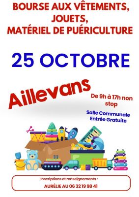 Bourse aux vêtements, jouets et matériel de puériculture à Aillevans