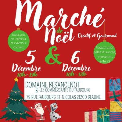 Marché de Noël des producteurs au Domaine Besancenot à Beaune