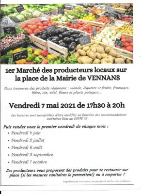 Marché des producteurs locaux et artisanale à Vennans