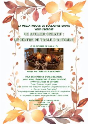 Atelier créatif : centre de table d'automne à Soulaines-Dhuys