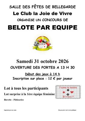 Concours de belote par équipe à Bellegarde
