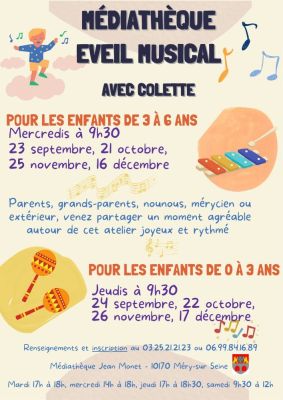 Éveil musical à la médiathèque de Méry-sur-Seine
