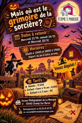 Halloween - Mais où est le grimoire de la sorcière ? à Champ-sur-Barse