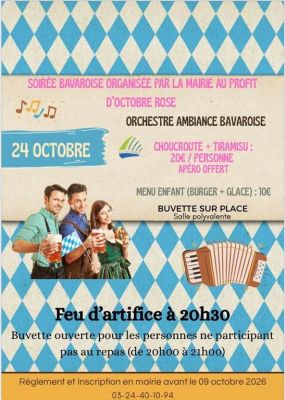 Soirée Bavaroise au profit d'octobre rose à Les Mazures