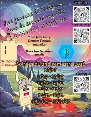 Soirées jeux de société actuels à Ligny-en-Barrois