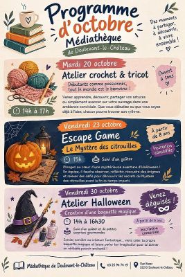 Atelier halloween - Création d'une baguette magique à Doulevant-le-Château