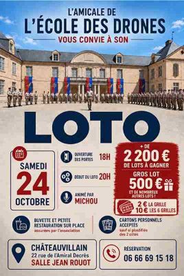 Loto par l'Amicale de l'École de drones à Châteauvillain