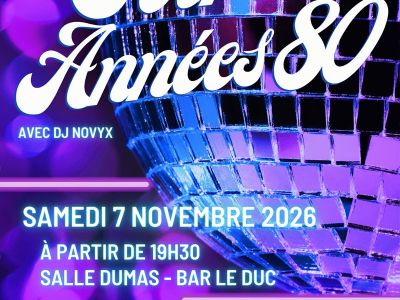 Soirée années 80 à Bar-le-Duc